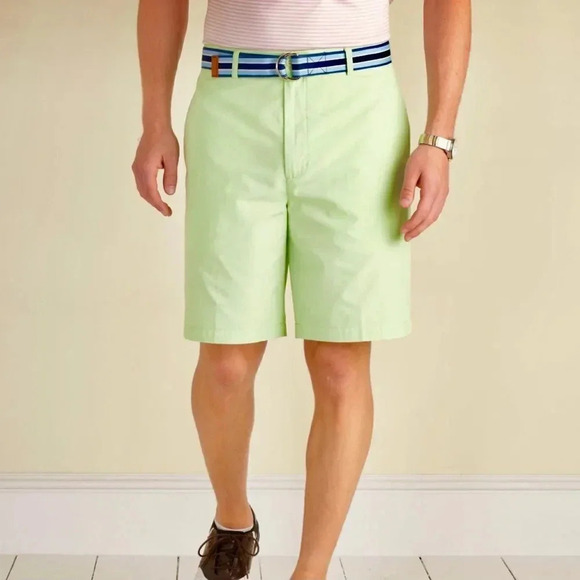 Men’s Vineyard Vines Links short, lime green, 9” inseam. Flat front. Size 38 - Picture 1 of 11